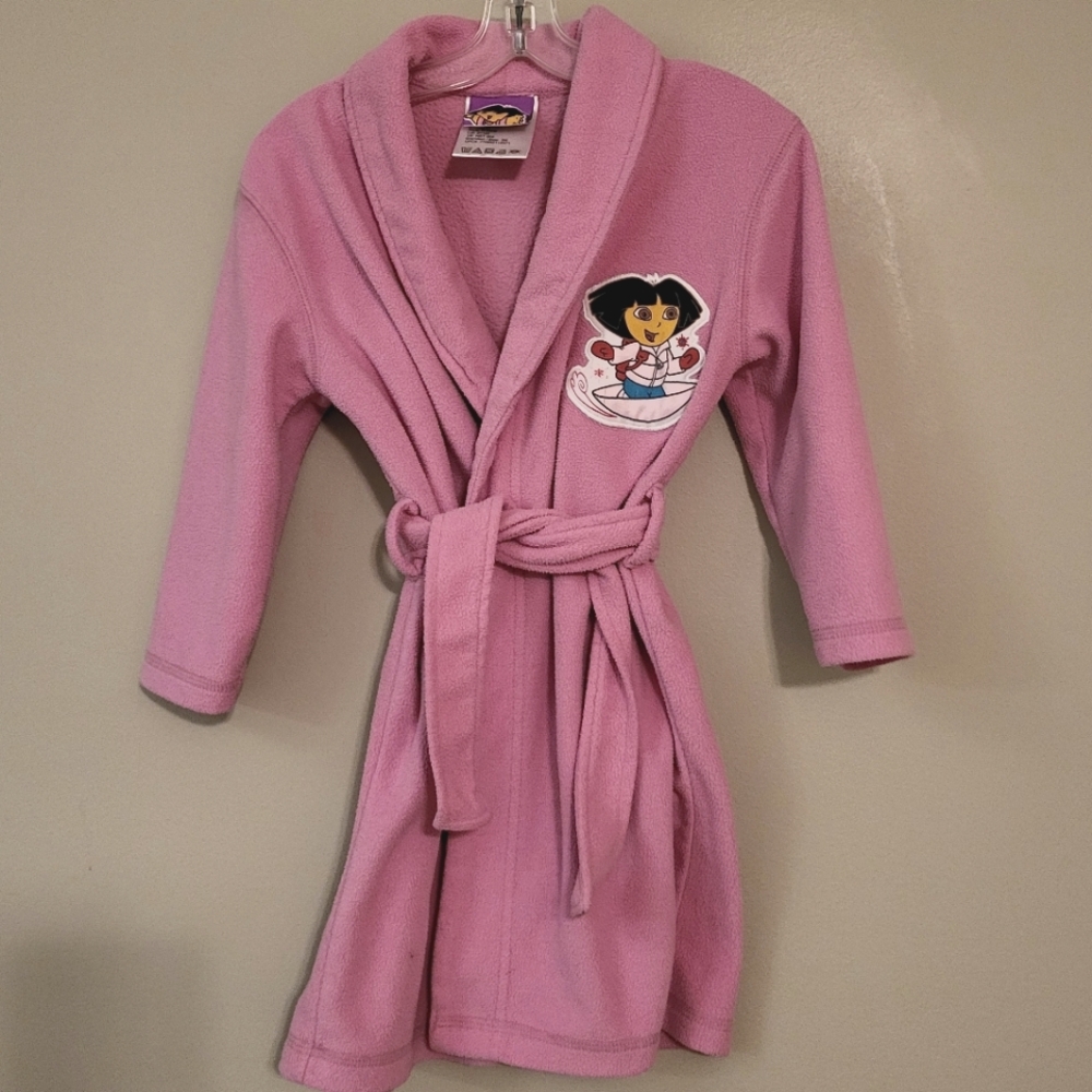 Dora The Explorer soft pink robe